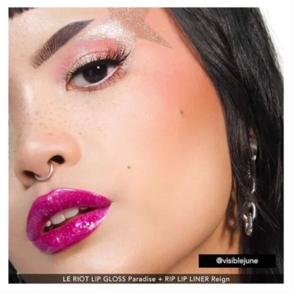 HAUS LABS by Lady Gaga LE RIOT LIP GLOSS Ultra Shine Color PARADISE - Picture 3 of 5